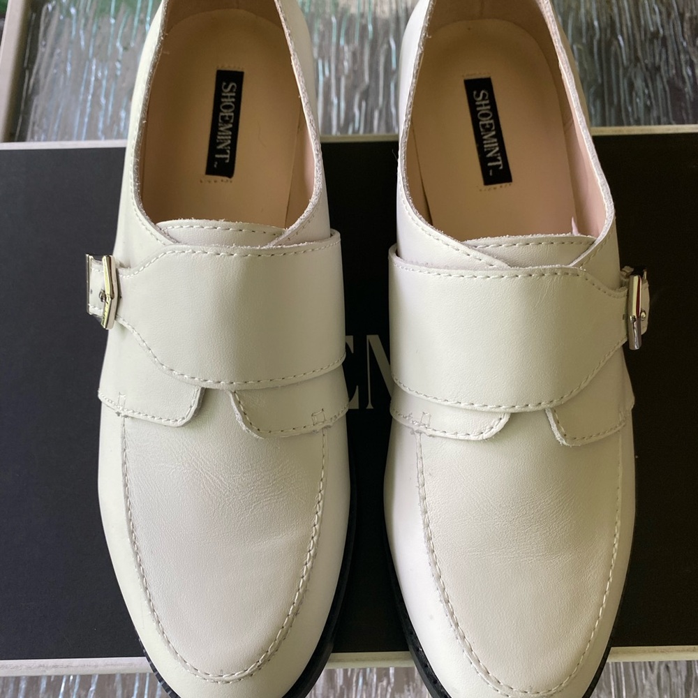 White Leather Loafers